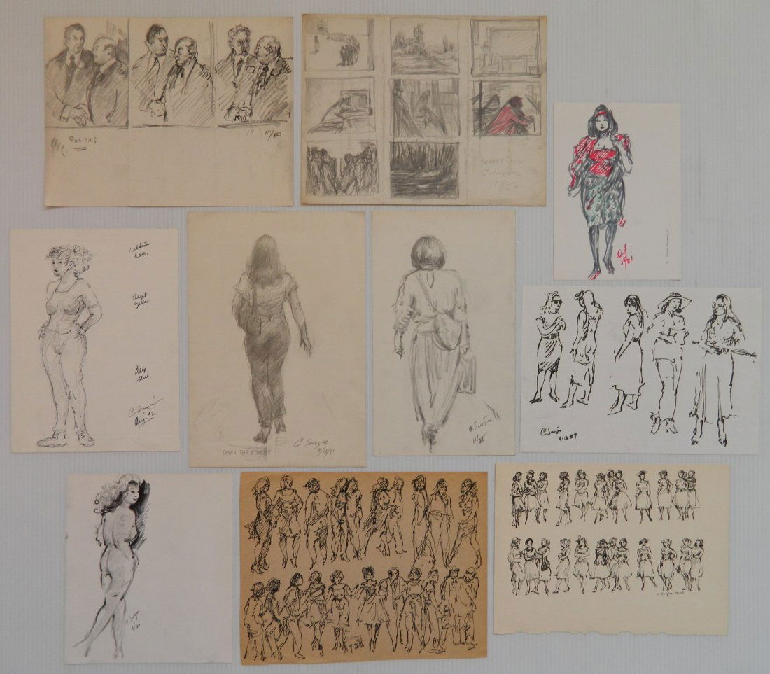 Clyde Singer 10 drawings (1 of 6)