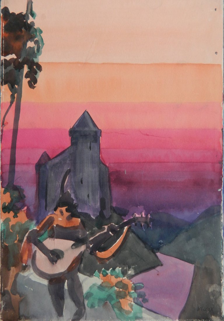 Frank Wilcox watercolor (1 of 6)