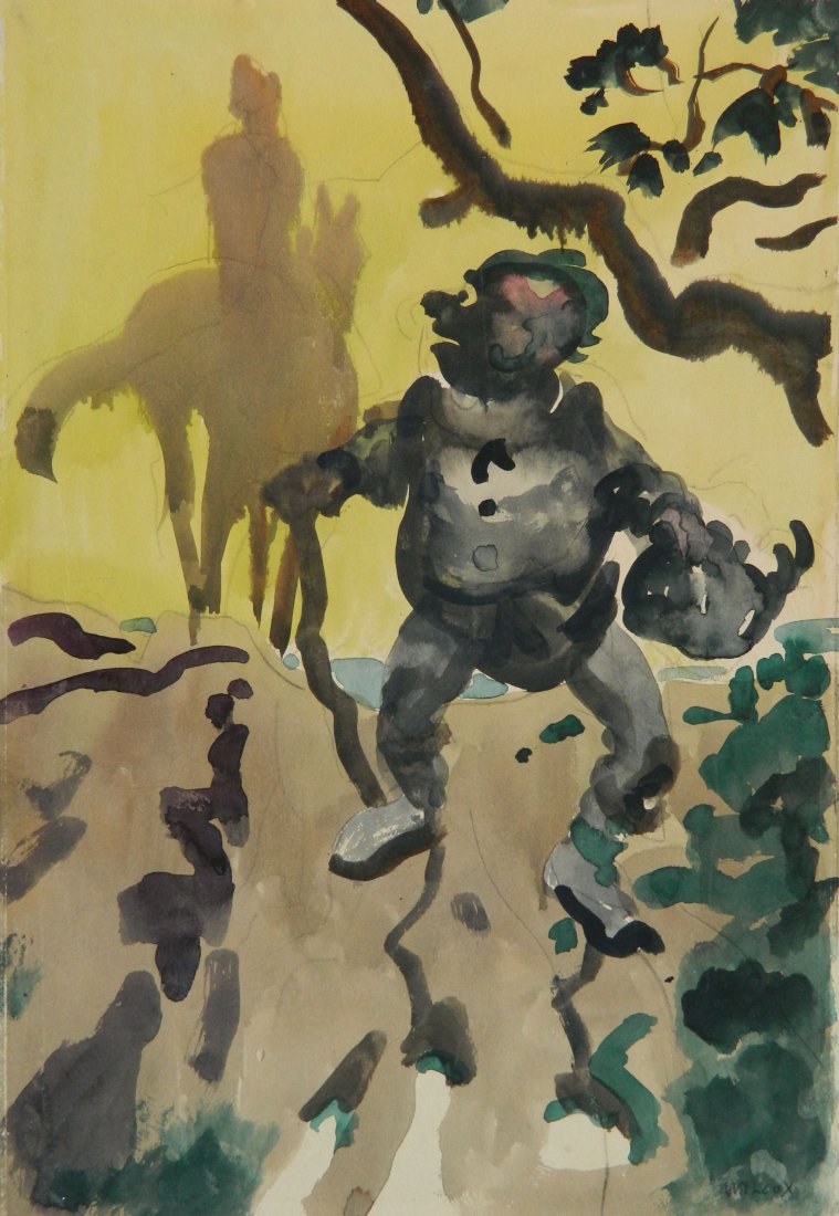 Frank Wilcox watercolor (1 of 4)