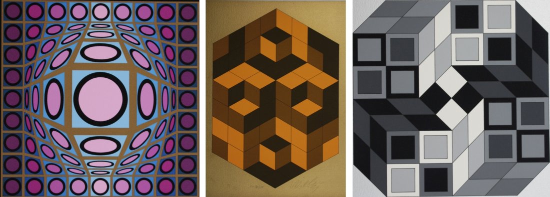 Victor Vasarely 3 silkscreens (1 of 10)