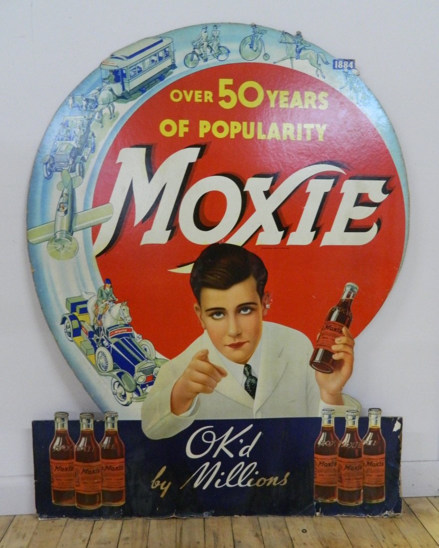 Moxie cardboard advertisement sign (1 of 5)