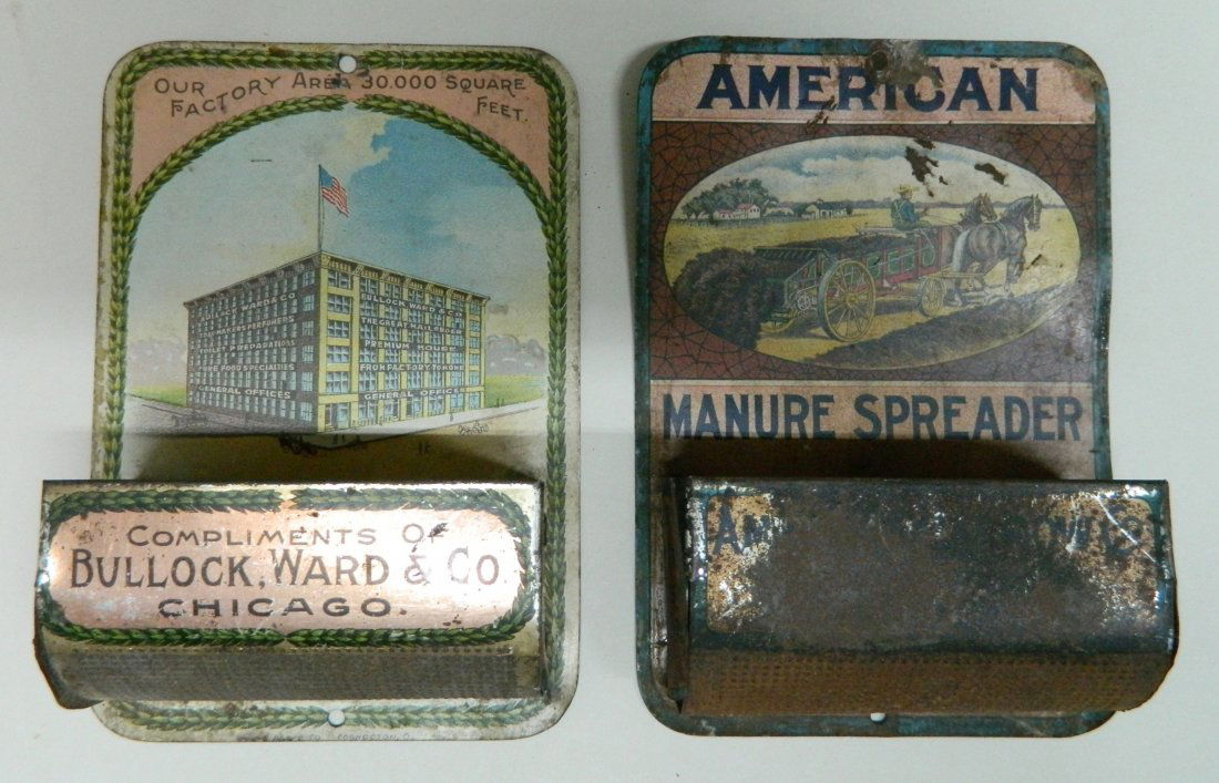 2 Tin litho match holders (1 of 4)
