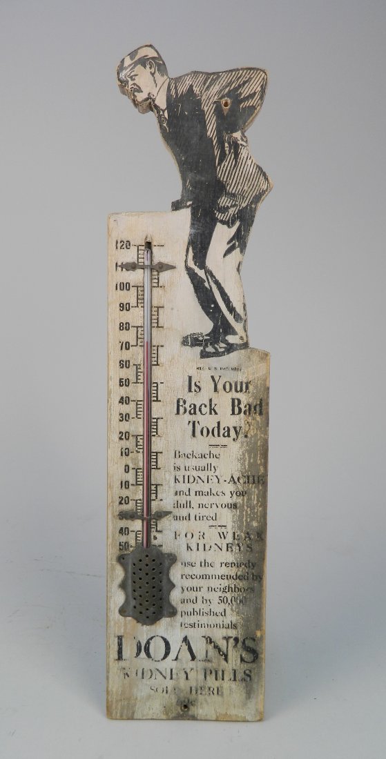 Doan's Kidney Pills wooden thermometer (1 of 5)
