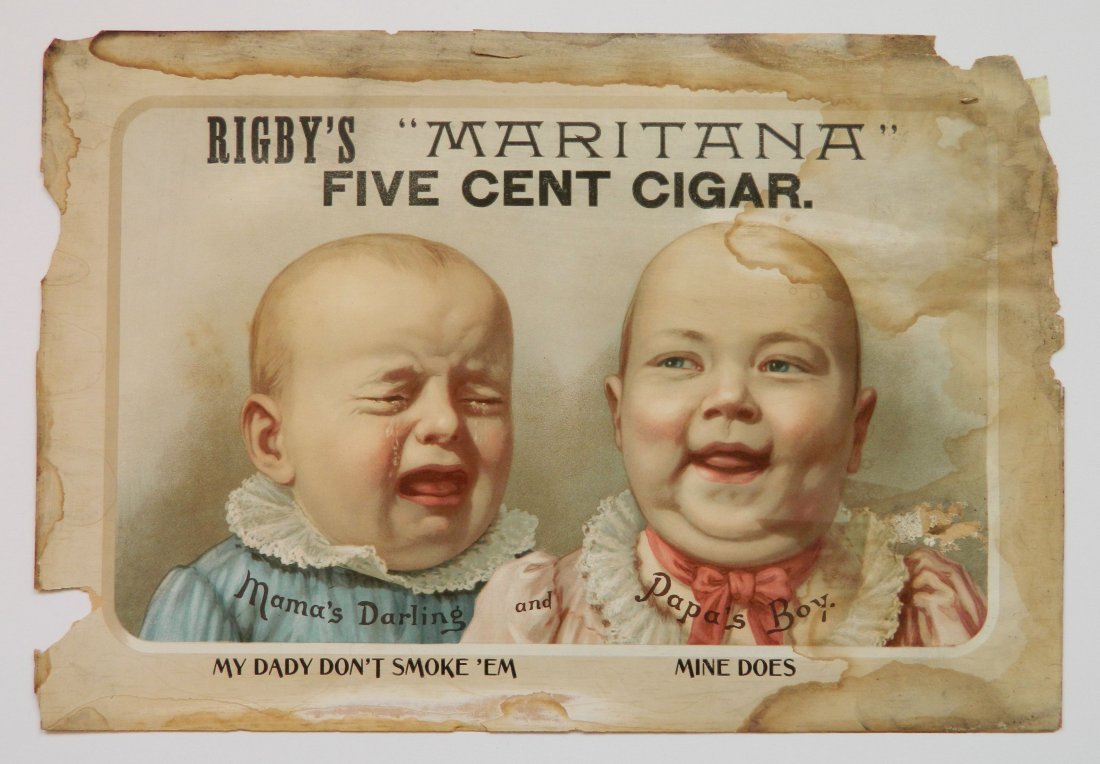 Rigby's 'Maritaa' Cigar advertisement sign (1 of 6)