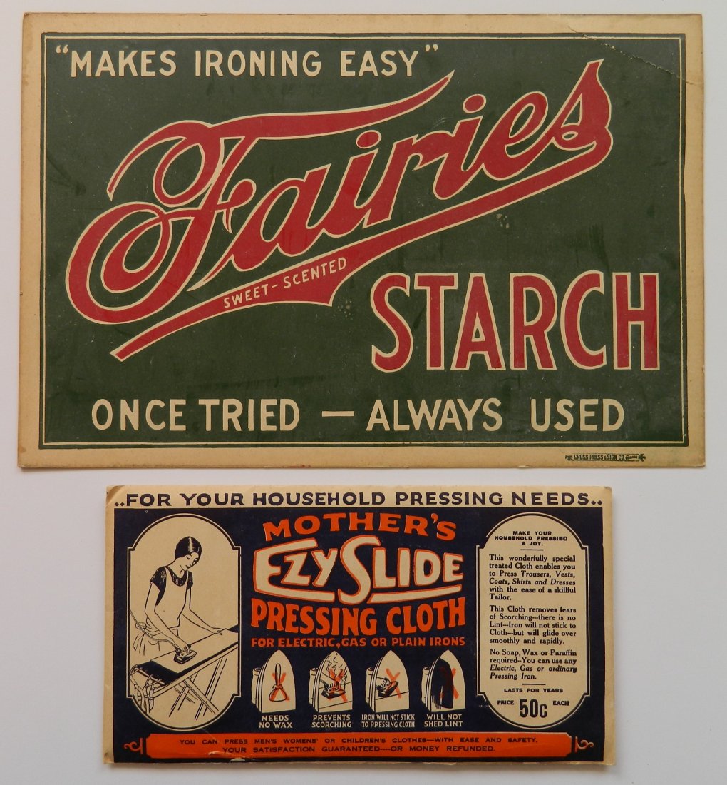 Fairies Starch advertisement cardboard sign (1 of 9)