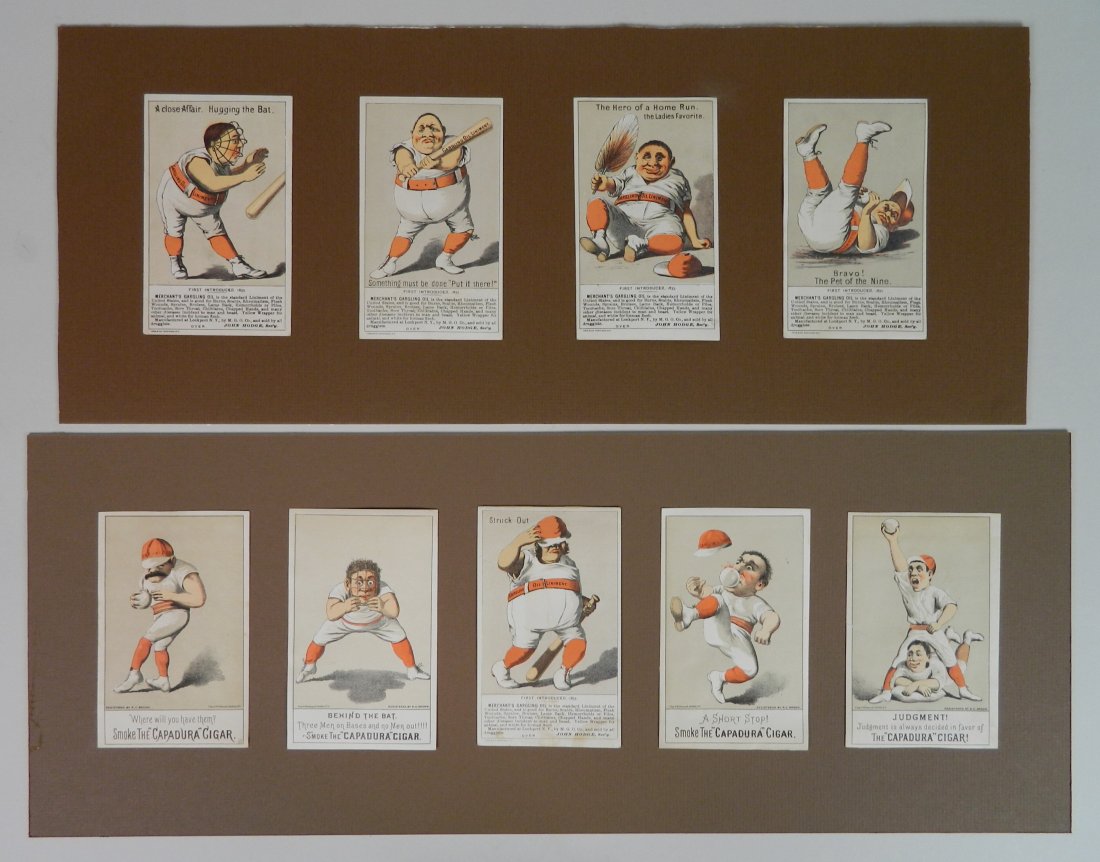 9 19th c. Baseball trading cards (1 of 8)