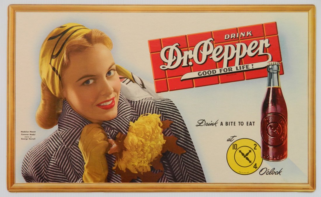 Dr. Pepper cardboard sign (1 of 3)