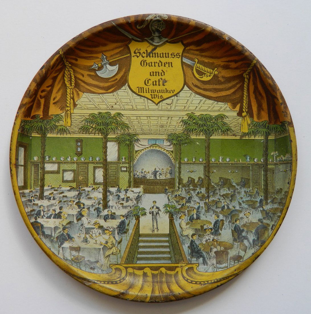 Schmauss Garden and Cafe tin litho tip tray (1 of 3)