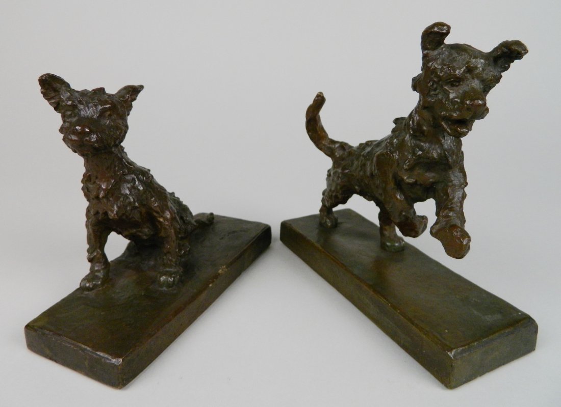 Edith B. Parsons pair of bronze bookends (1 of 9)