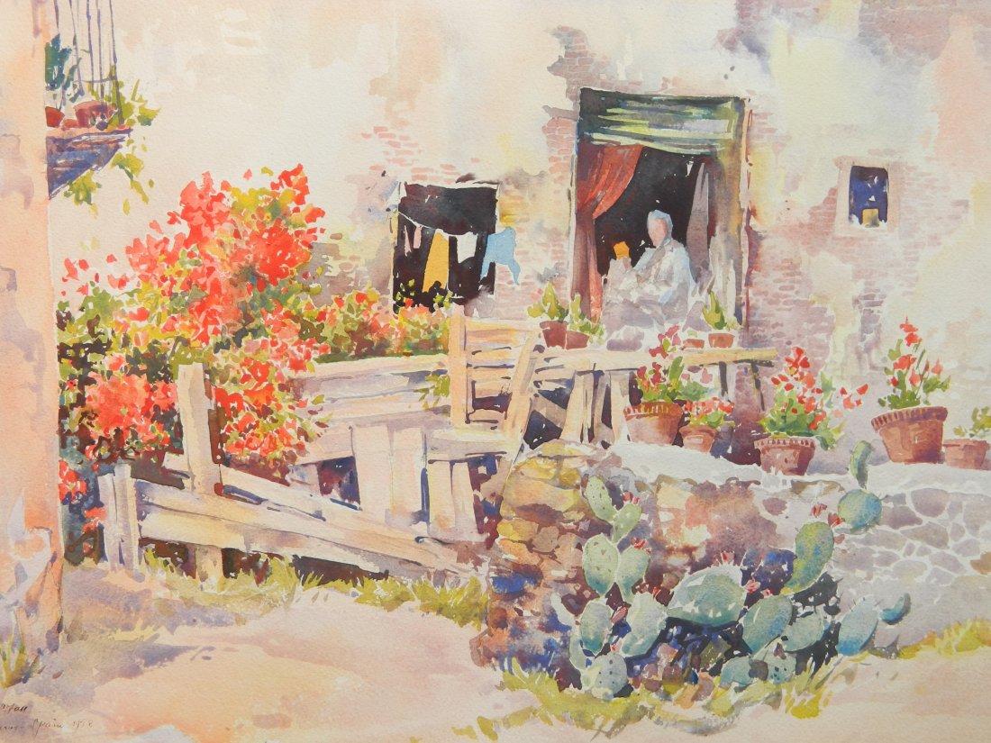 Arthur William Hall watercolor (1 of 4)