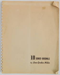 Leon Gordon Miller- ''10 Intaglio Prints'': Leon Gordon Miller (American 1917-1985)- ''10 Intaglio Prints - Printed From The Original Blocks / Wood Cuts, Engravings, Linoleum Cuts'', numbered 148 of limited edition of 250, published in Clevlean