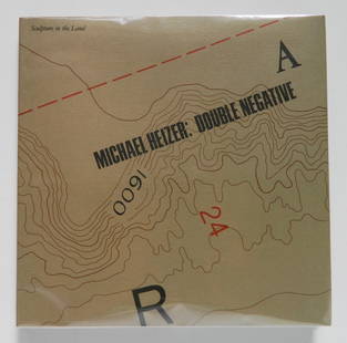 Heizer- Michael Heizer Double Negative ...: Heizer, Michael, ''Michael Heizer Double Negative Sculpture In The Land'', The Museum of Contemporary Art, Los Angeles, and Rizzoli, New York, 1991, 80pp, 11 1/4 x 11 1/4'', hard bound in olive color