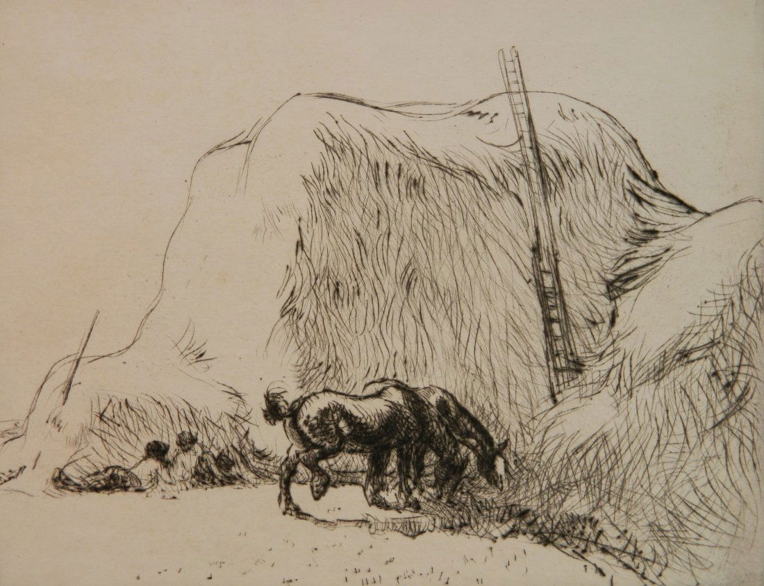 Edmund Blampied etching and drypoint (1 of 4)