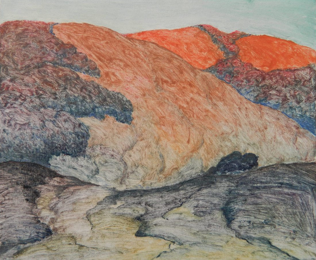 Alfred Casella monoprint: Alfred Casella- Sunset- monoprint on paper, ca. 1935, signed and titled in pencil, very good condition. 10 1/8 x 12 1/4''