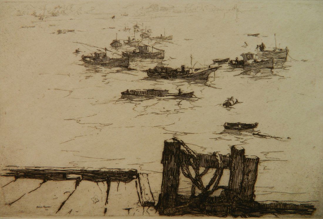 Armin Hansen etching (1 of 4)