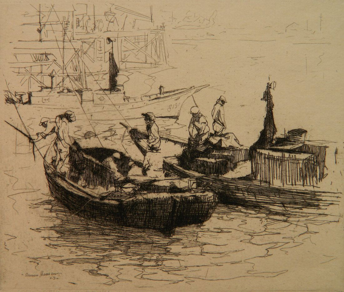 Armin Hansen etching (1 of 4)