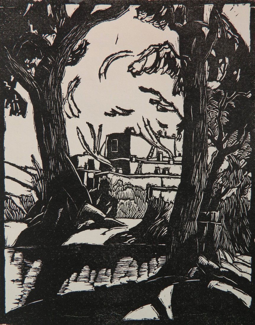 Barbara Latham woodcut (1 of 4)