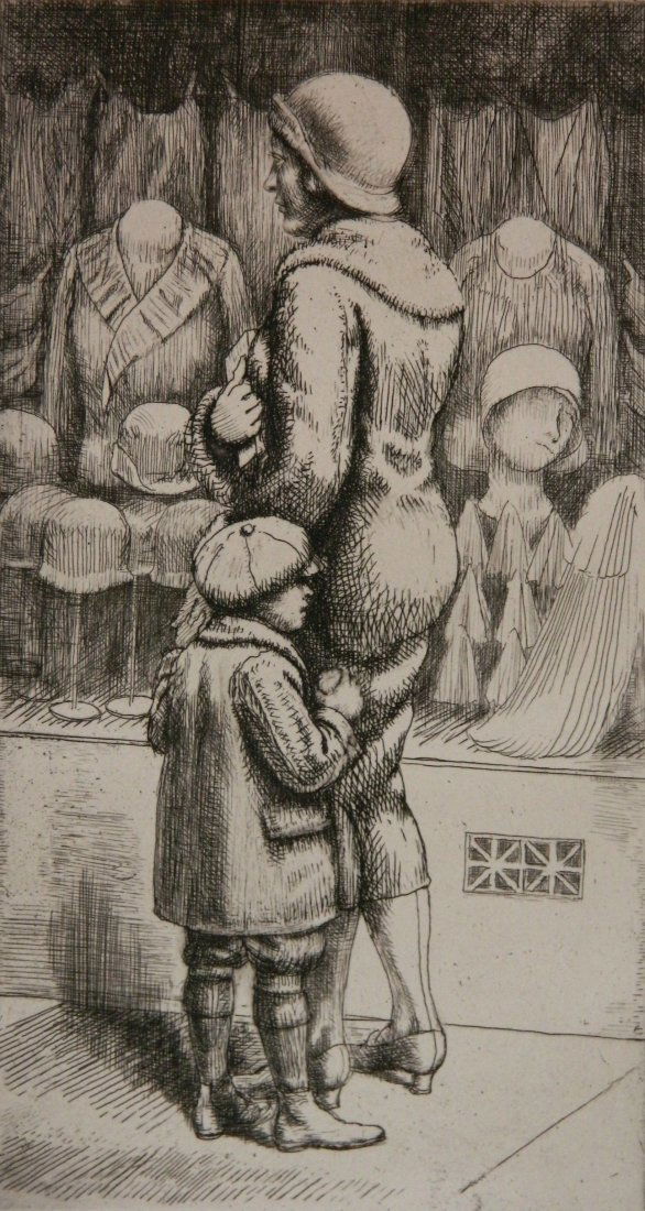 Kenneth Hayes Miller etching (1 of 4)