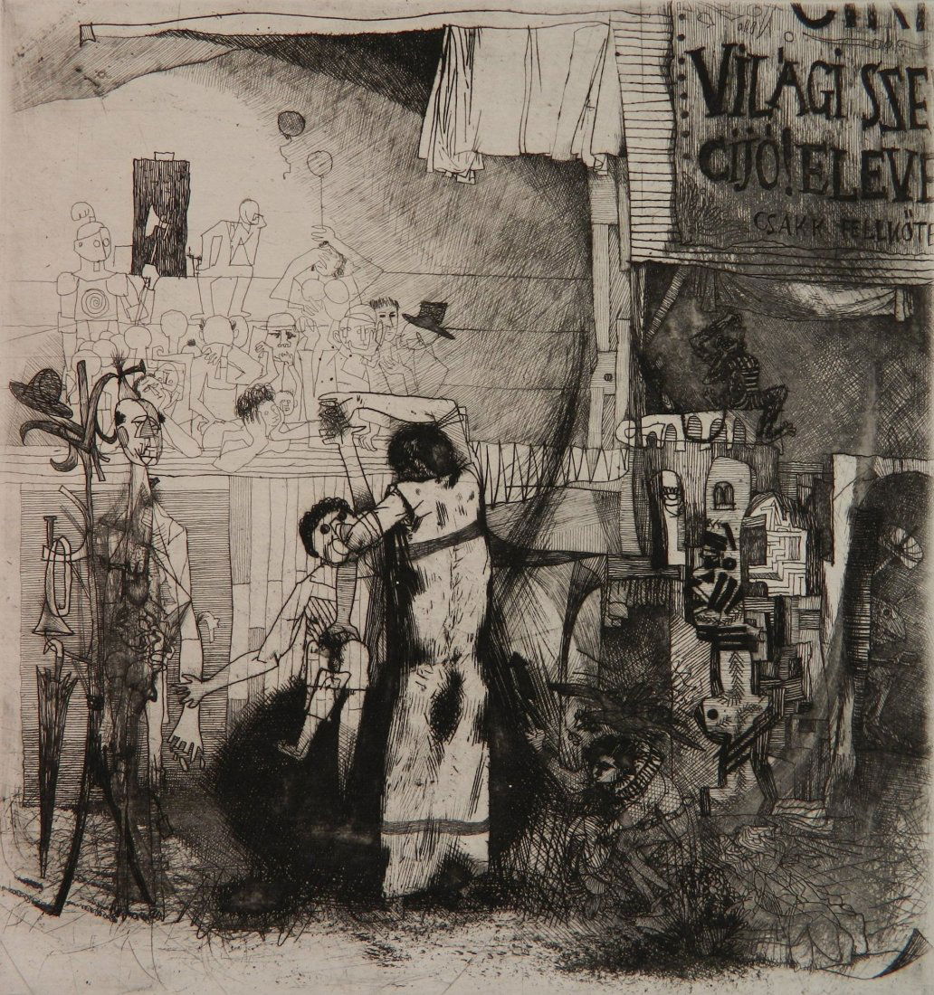 Bela Kondor etching (1 of 4)