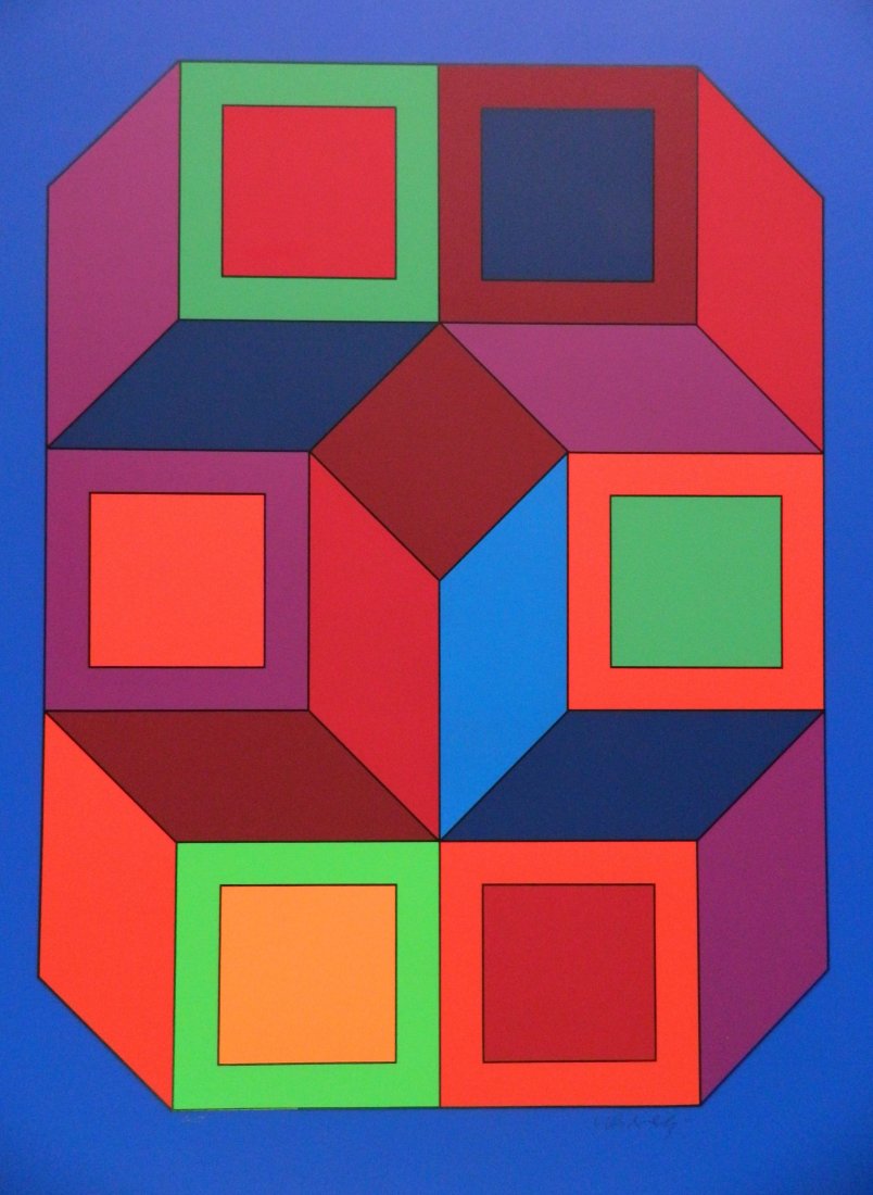 Victor Vasarely silkscreen in colors (1 of 4)