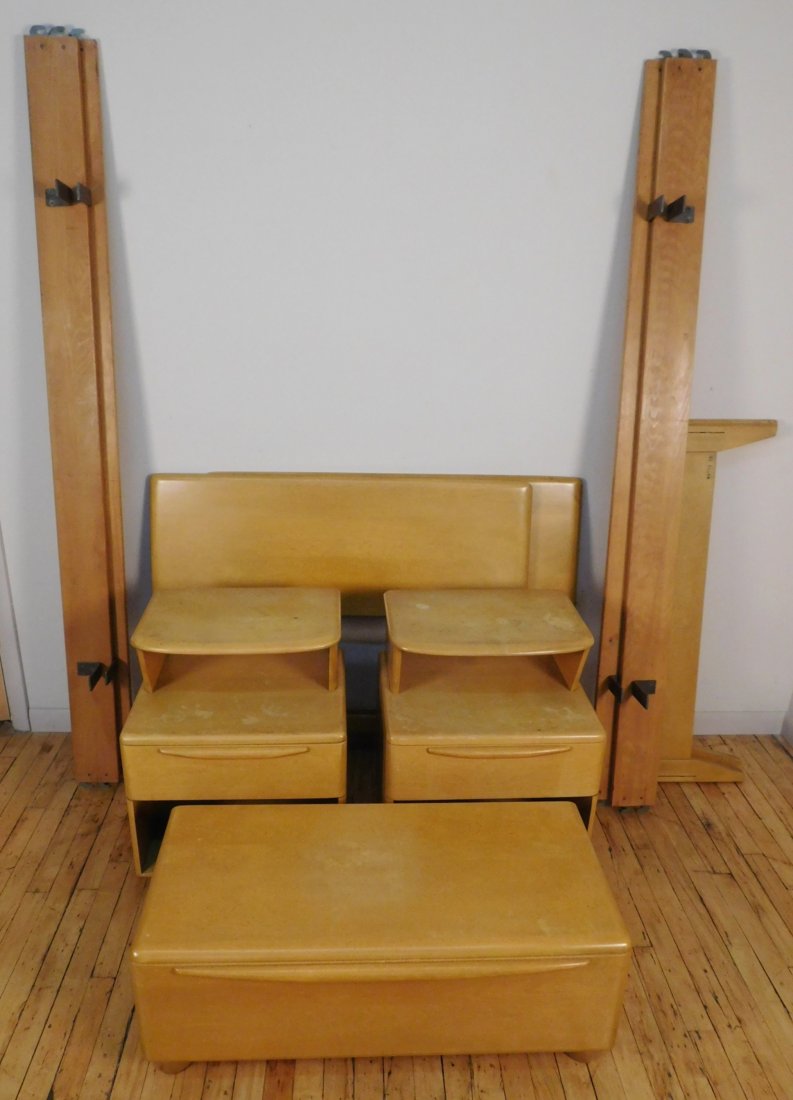 Heywood Wakefield blonde twin bed set (1 of 9)