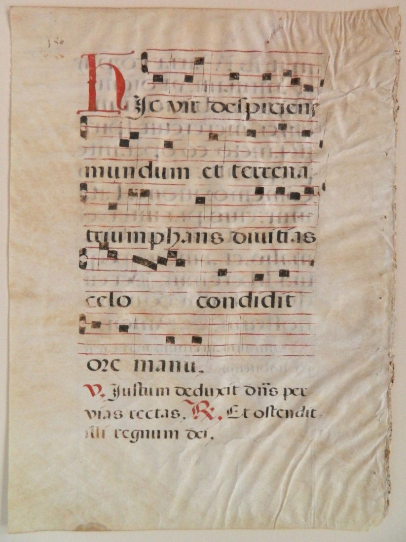 16th c. Musical page (1 of 2)