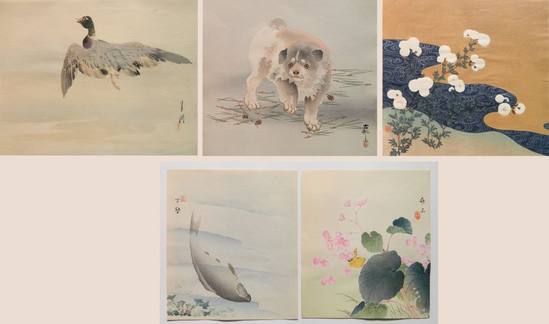 5 Japanese Shin Hanga woodcuts (1 of 9)