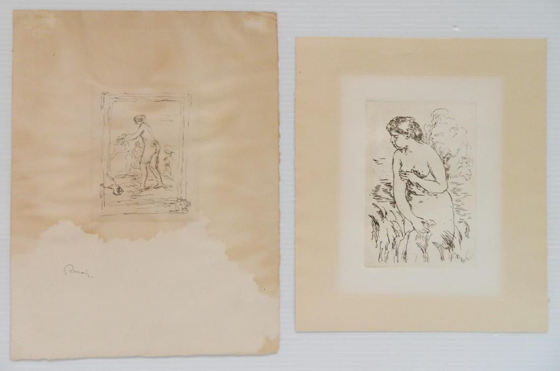 Pierre Auguste Renoir 1 lithograph and 1 etching (1 of 6)
