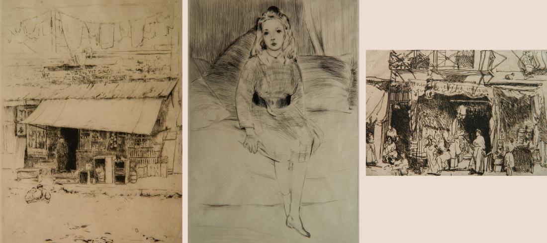 L. Barton; A. Barone - 3 etchings (1 of 9)