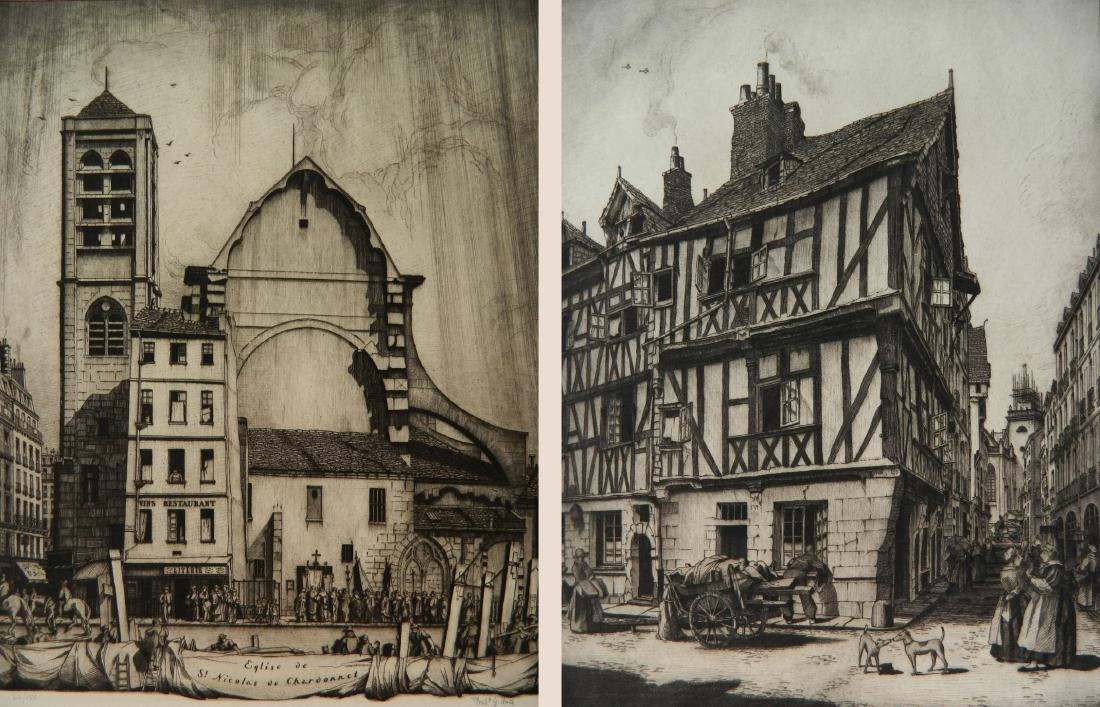 Frederick Hall 2 etchings (1 of 8)