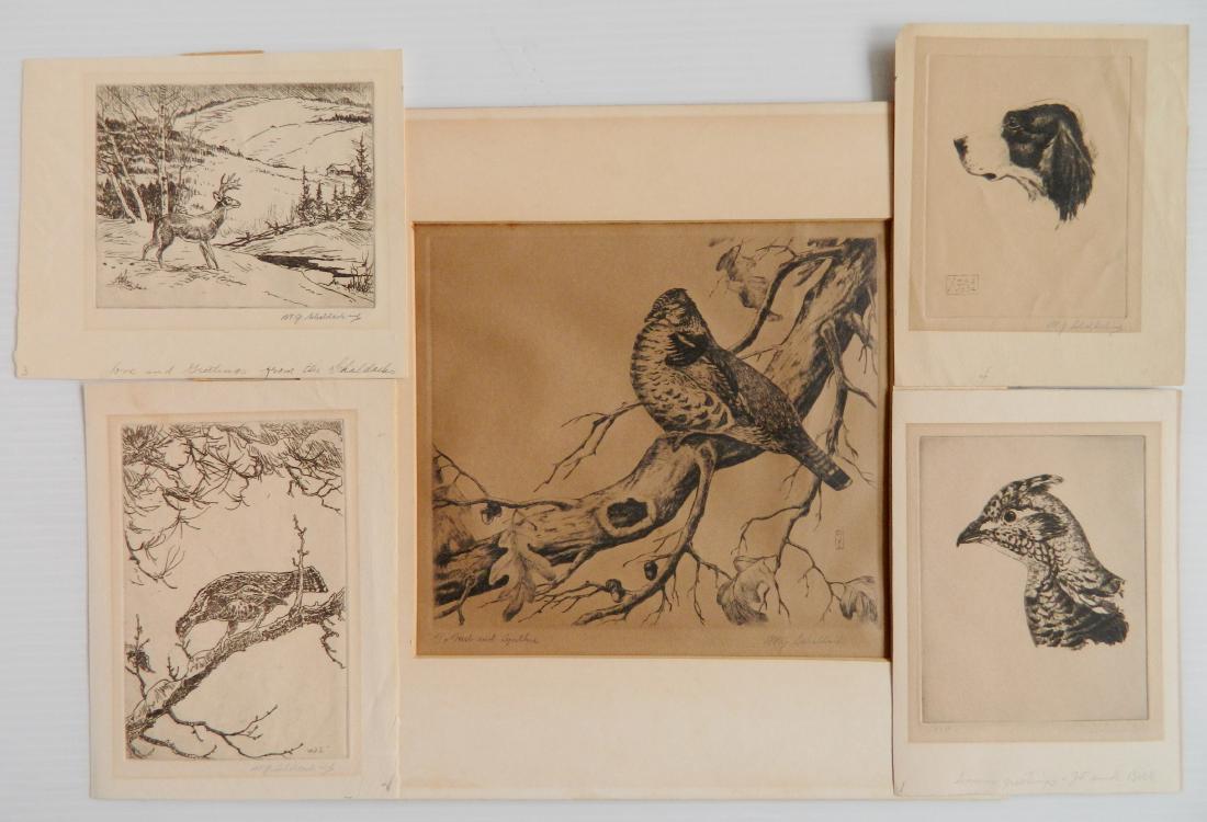 William Joseph Schaldach 5 etchings (1 of 5)