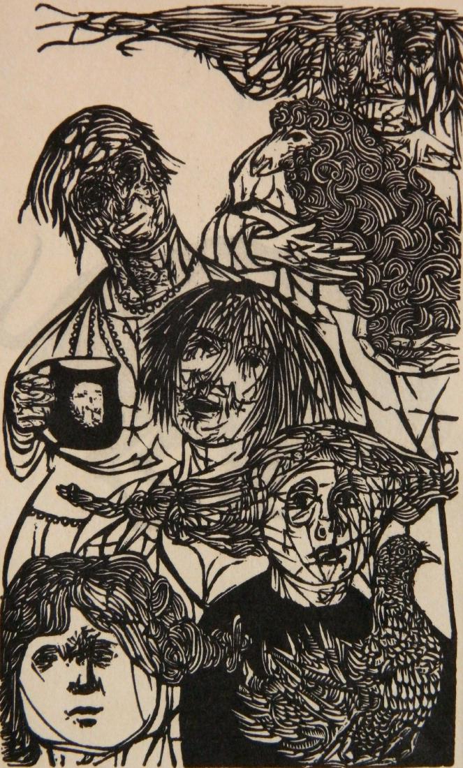 Leonard Baskin wood engraving (1 of 4)