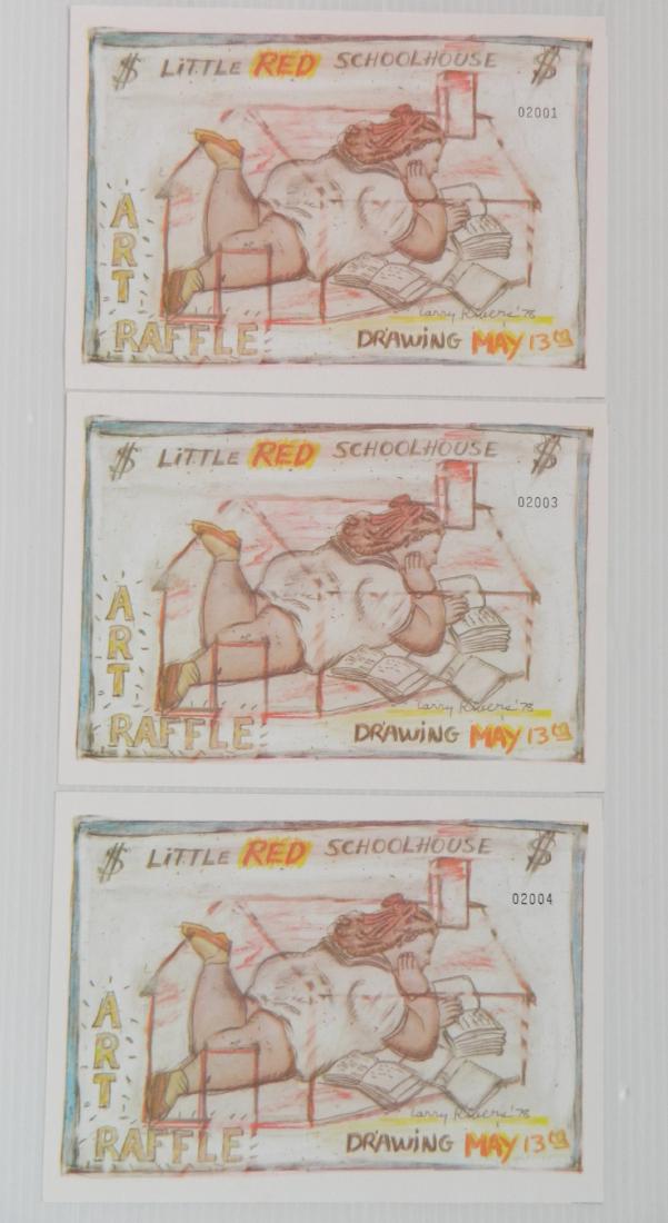 Larry Rivers 3 off-set lithographic tickets (1 of 4)