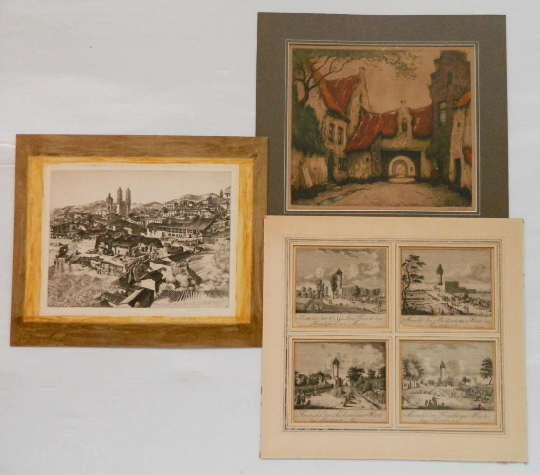 European and American School 6 intaglio prints (1 of 6)