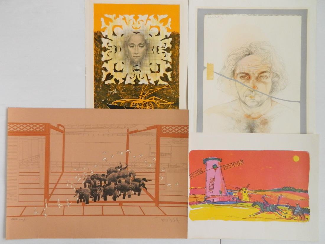 4 lithographs in color (1 of 6)