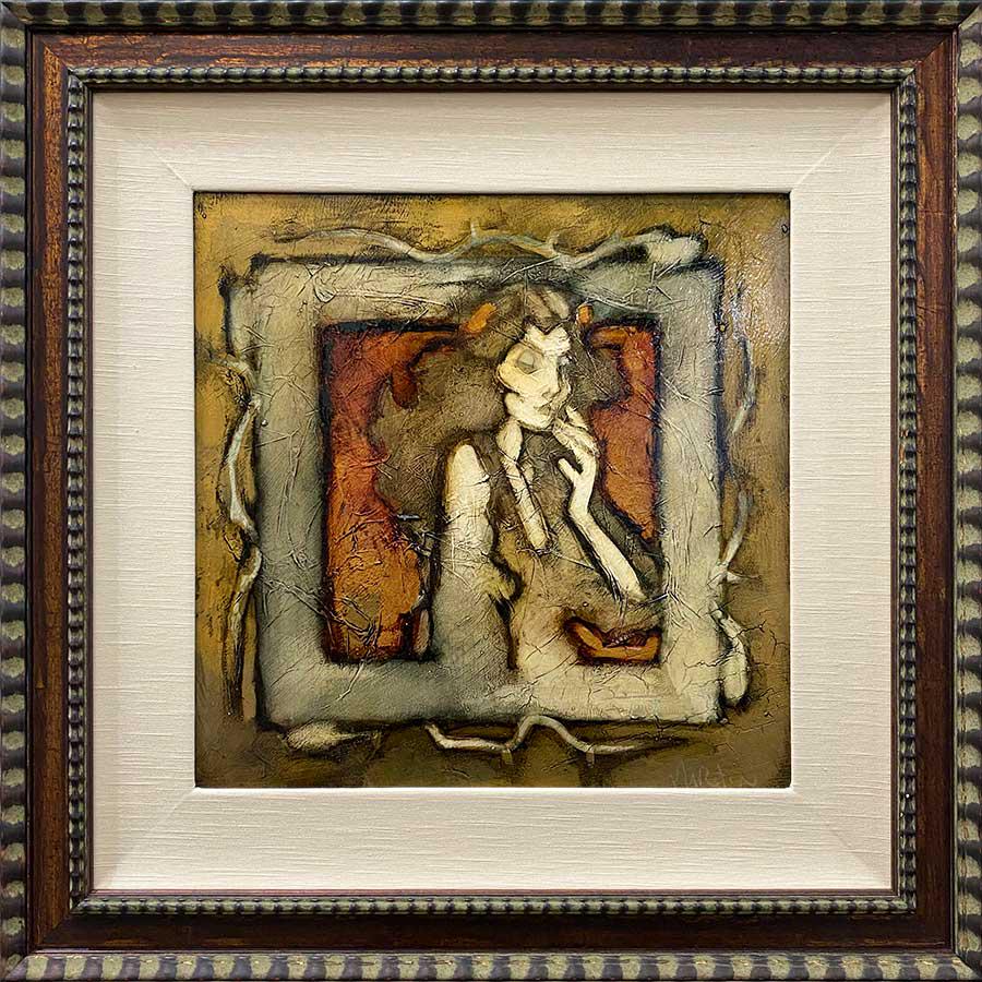 David Martin - 'Female Bust Study IV' - Oil on Board - Original: David Martin (American )‘Female Bust Study IV', 28.5” x 28.5” x 1.5” Framed Size, 17” x 17” Unframed. Original Oil on Board, signed by the artist, custom framed in