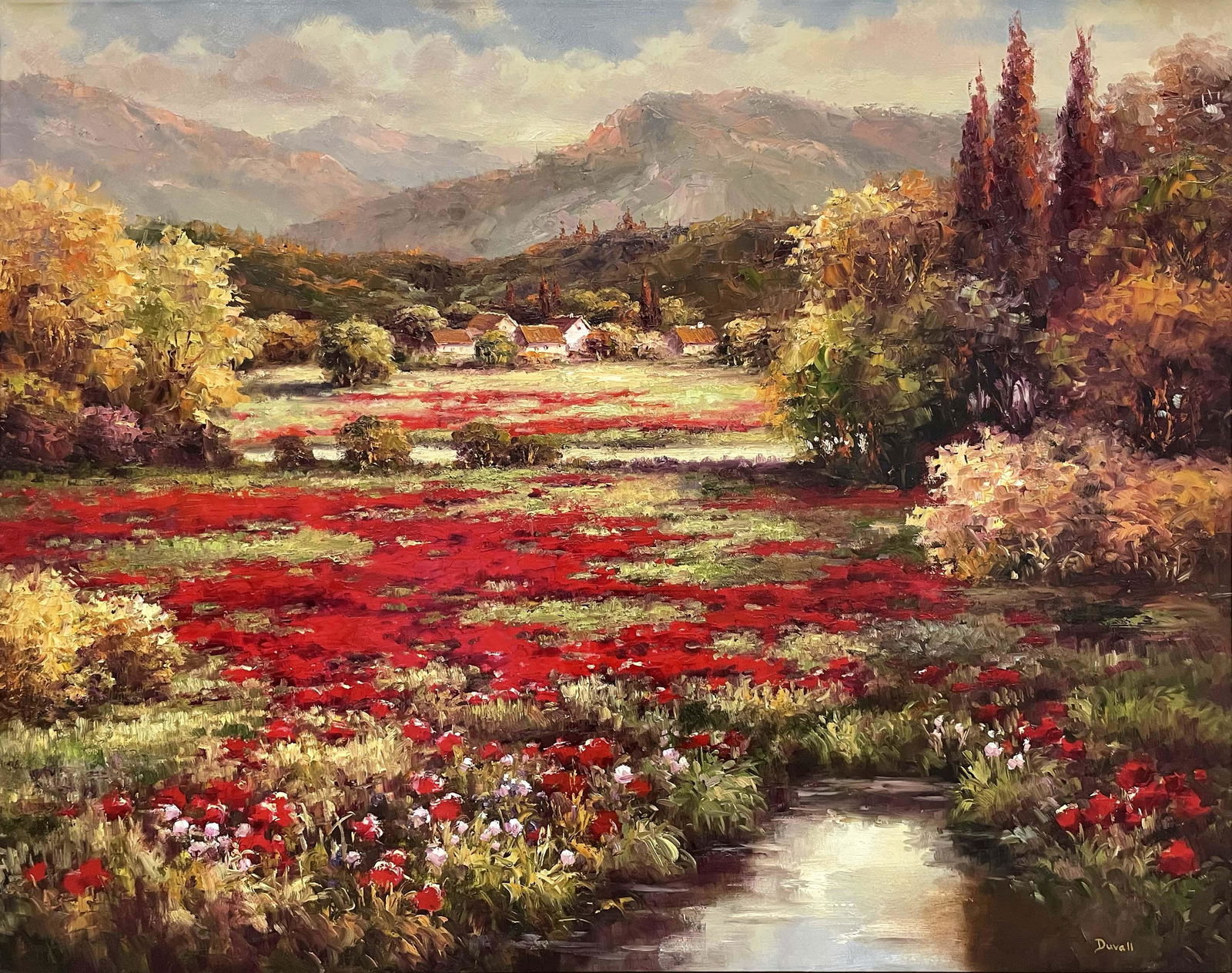 Duvall - 'Morning Light' - Oil on Canvas - Original: Duvall, ‘Morning Light’, 45” x 36” x 1”, Stretched on premium wood stretcher bars, Oil on Canvas, Original, signed by the artist. ’Morning Light’ signed by ar