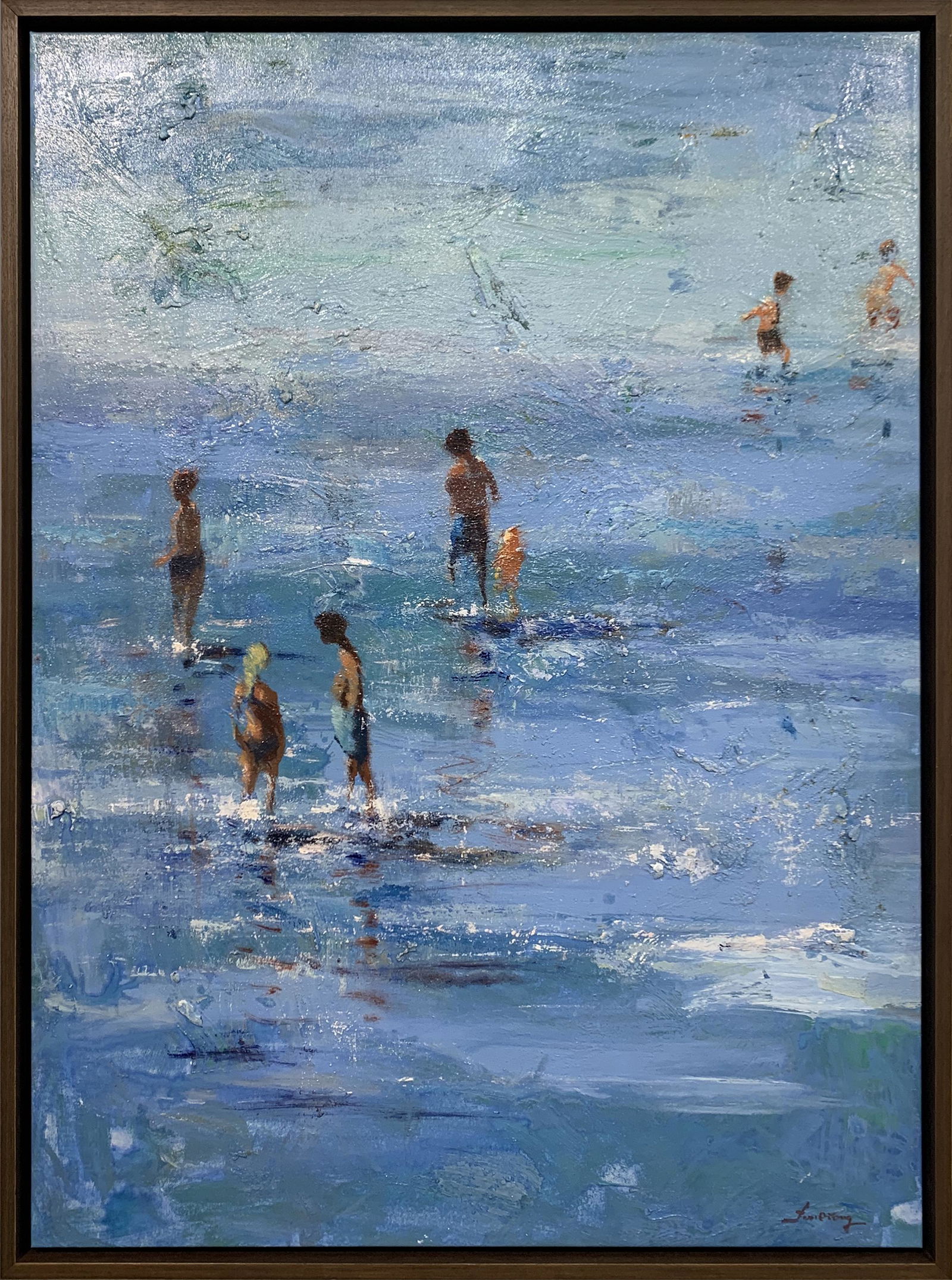 Jenny Yang - 'A Day at the Beach II' - Oil on canvas - Original (1 of 5)