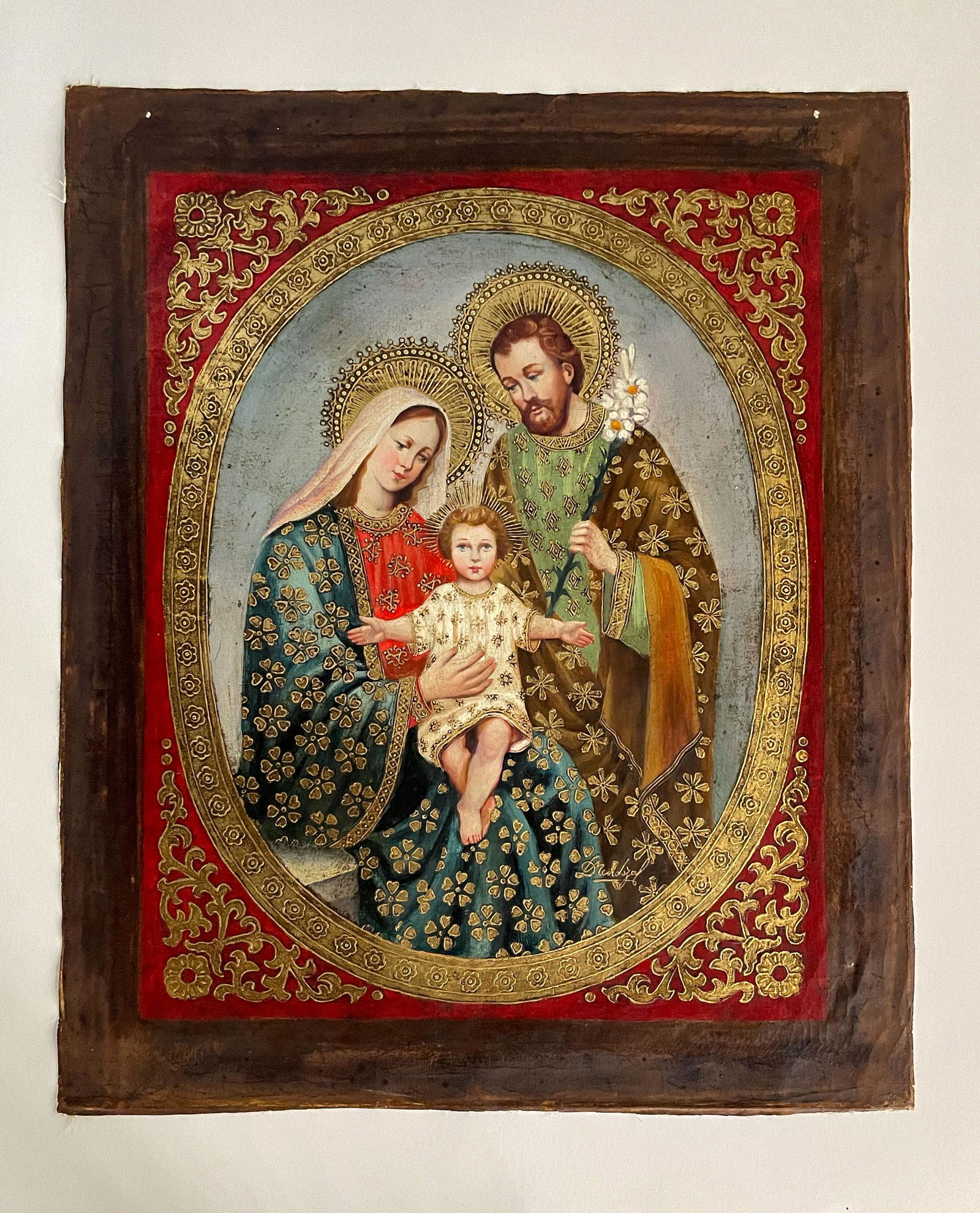 Diana Mendoza - 'The Holy Family' - Oil on Canvas - Original (1 of 3)