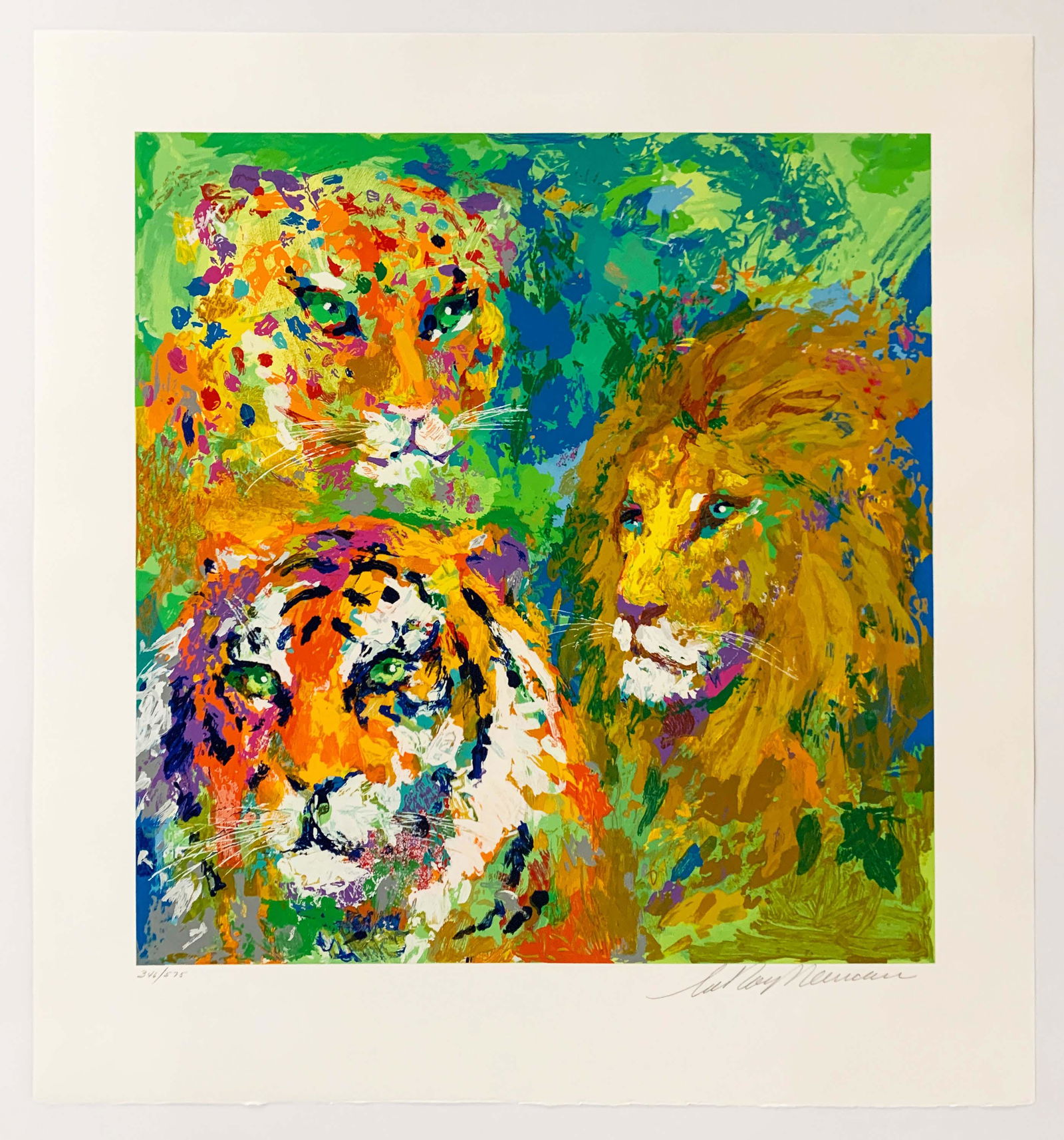 Leroy Neiman – ‘The Cat Family’ – Serigraph on Paper – Limited Edition (1 of 6)