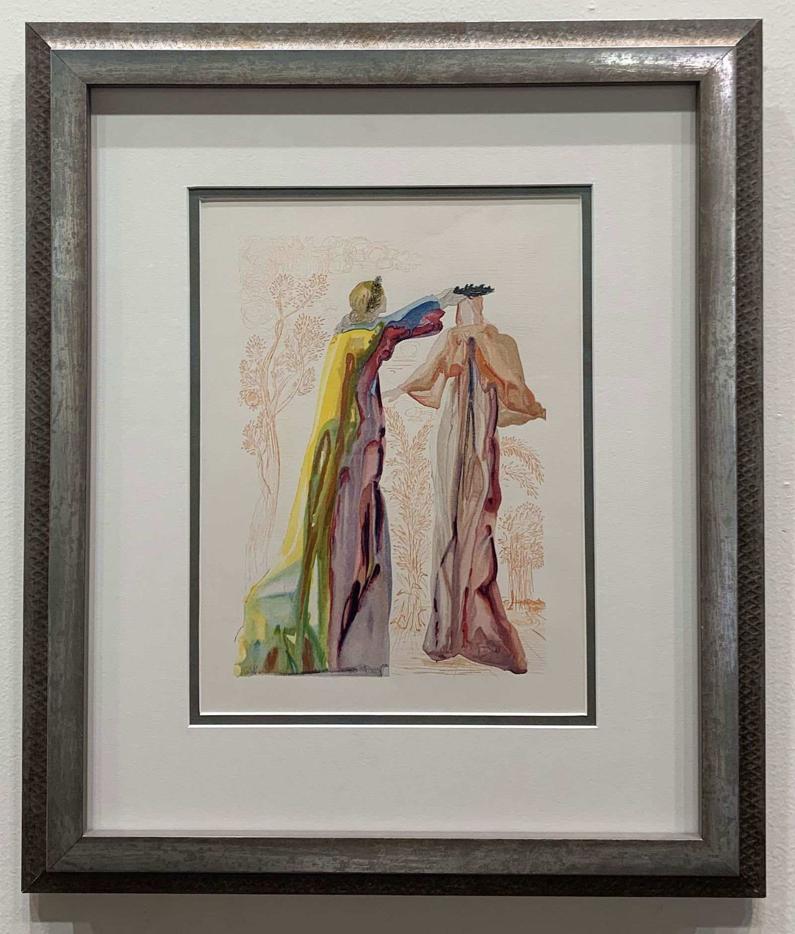 Salvador Dali - 'Virgil's Last Word' - Woodblock Print in Color on Paper (1 of 8)