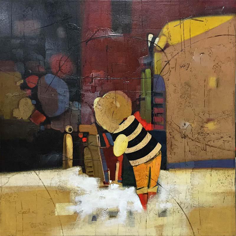 Cecil K. ‘Curiosity’ Large Original Signed Painting – 50x50 (1 of 6)