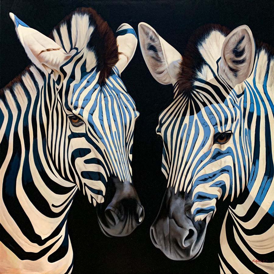 P. Charles ‘Admiration II’ Large Original Signed Painting – 48x48 (1 of 6)