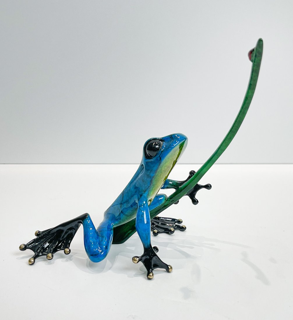 Tim Cotterill Frogman 'Snack Attack' - Limited Edition Bronze Frog Sculpture - 5.25x5.25x5.5 (1 of 9)