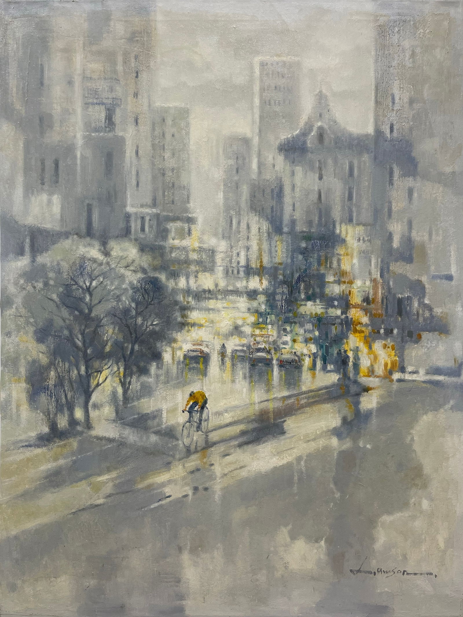 Lawson City Reflection III Original Signed Painting on Canvas - 30x40 (1 of 6)