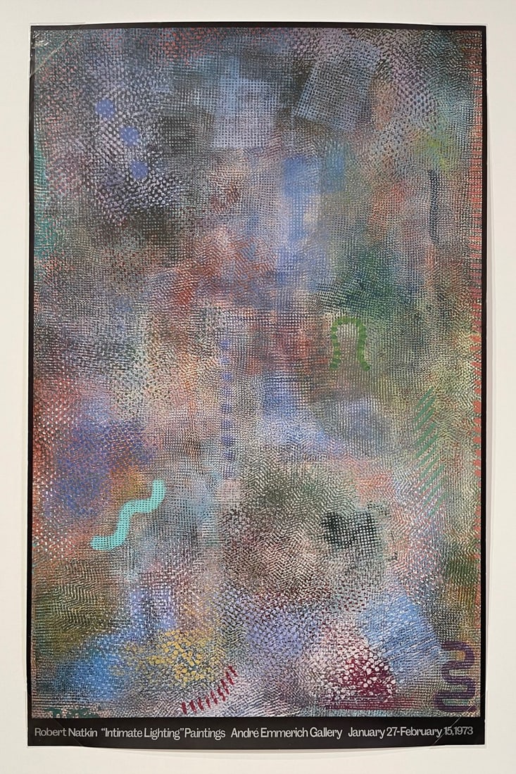 Robert Natkin Intimate Lightning Signed Vintage Print - 23.25x36.5: This lot includes FREE domestic shipping. Artist: Robert Natkin (1930 - 2010) American Title: Intimate Lighting (Andre Emmerich Gallery Poster) Medium: Signed Exhibition Poster Image Size: 22.75in x 3