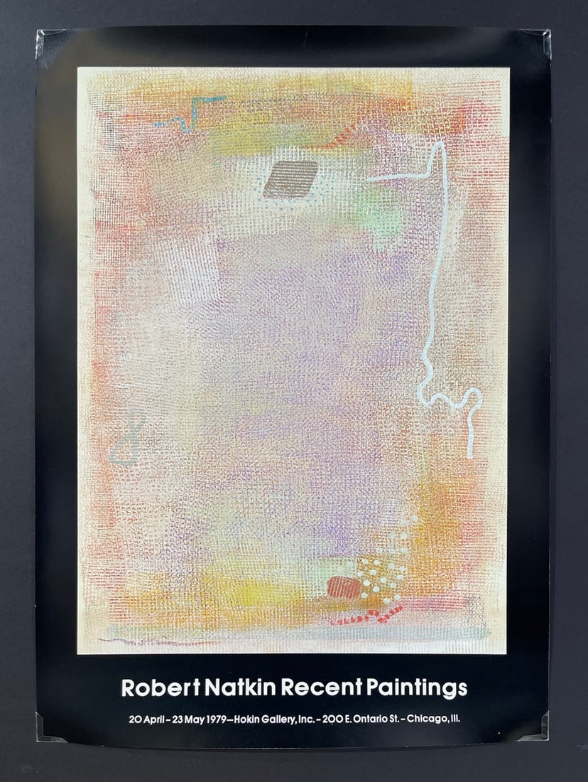 Robert Natkin Recent Paintings Vintage Print - 18.75x28: This lot includes FREE domestic shipping. Artist: Robert Natkin (1930- 2010) American Title: Robert Natkin Recent Paintings (Hokin Gallery Poster) Medium: Exhibition Poster Image Size: 15.75in x 23in