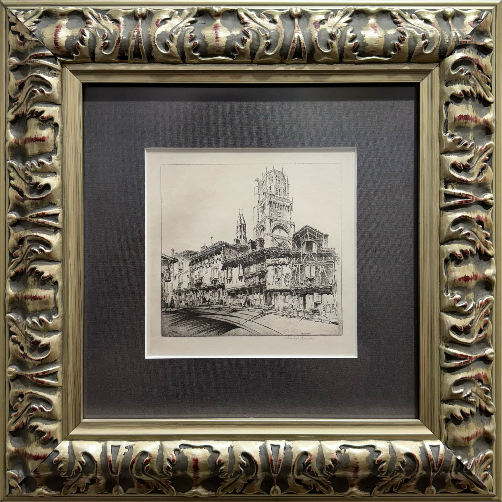 John Taylor Arms "Cathedral of St. Cecile" - Framed After Etching - 16x16 (1 of 7)