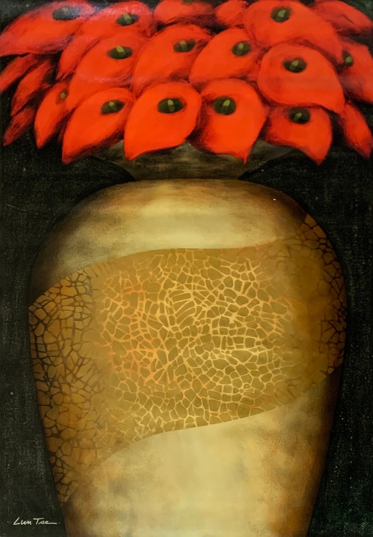 Lun Tse Estate Bouquet 6 Canvas Print - 48x67: This lot includes FREE domestic shipping. Artist: Lun Tse (b. 1964) Chinese Title: Estate Bouquet 6 Medium: Giclee on Canvas Size: 48 x 67 Signature: printed signature in the lower margins Large gicle