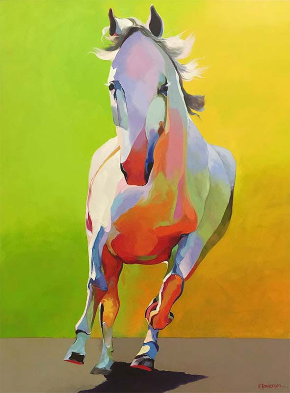 R. Henderson Kindred Spirit I Original Signed Painting - 34x46: This lot includes FREE domestic shipping. Artist: R. Henderson (b.1959) Korean Title: Kindred Spirit I Medium: Original Oil on Canvas Image Size: 34 x 46 Signature: Signed by the artist on the bottom 